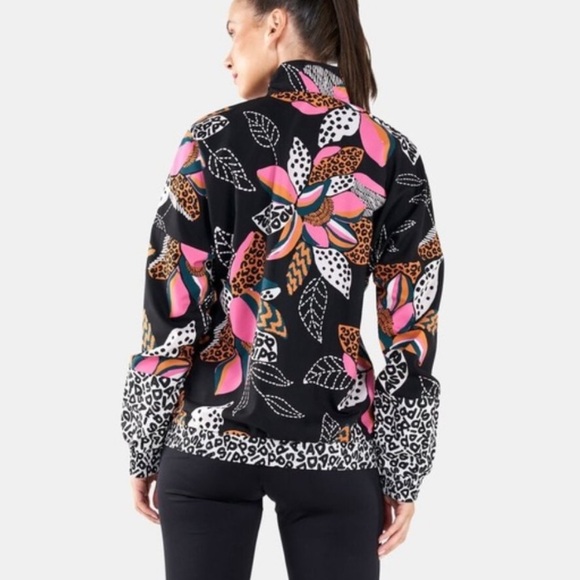 Adidas x Farm Rio Jungle Floral Zip Up Windbreaker Jacket Small - Picture 3 of 11